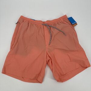 COLUMBIA Summerdry Shorts Coral Reef Size Large 8 Inch Inseam Omni Shade UPF 50